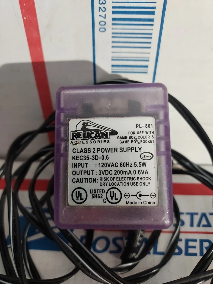 Fuente de alimentación Pelican PL-801 para Nintendo Gameboy color púrpura atómico - T6#203 Foto 2 de 4
