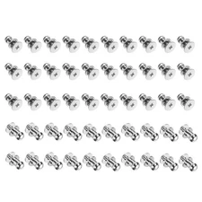 50 Pcs M3*5 Mini Round Knobs, 5mm Small Drawer Pulls, Silver