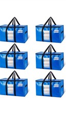 Extra Large 6-Pack Heavy Duty Moving Bags with Window Wrap Around Handles