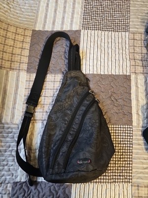 SAKROOTS On the Go Sling Backpack Black Spirit Desert Gray Floral 