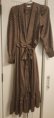 Sandro Silk Floral Wrap Midi Dress Size 40.