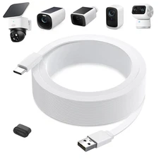 25Ft Power Cable for Eufy Solocam S220/S340, C210, Power Extension Cable for Euf
