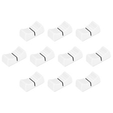 10pcs Console Mixer Slider Fader Knobs Replacement for Potentiometer White Black