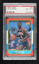 1986-87 Fleer Joe Dumars #27 PSA 8 Rookie RC HOF