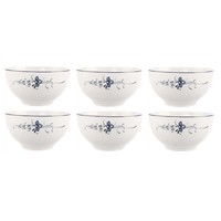 Villeroy & Boch Vieux Luxembourg MüSlischalen 6Er Set 470Ml Weiß Blau Porzellan