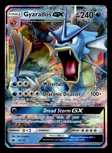 Pokemon TCG 2017 SM - Crimson Invasion Gyarados GX 18/111 Holo Ultra Rare