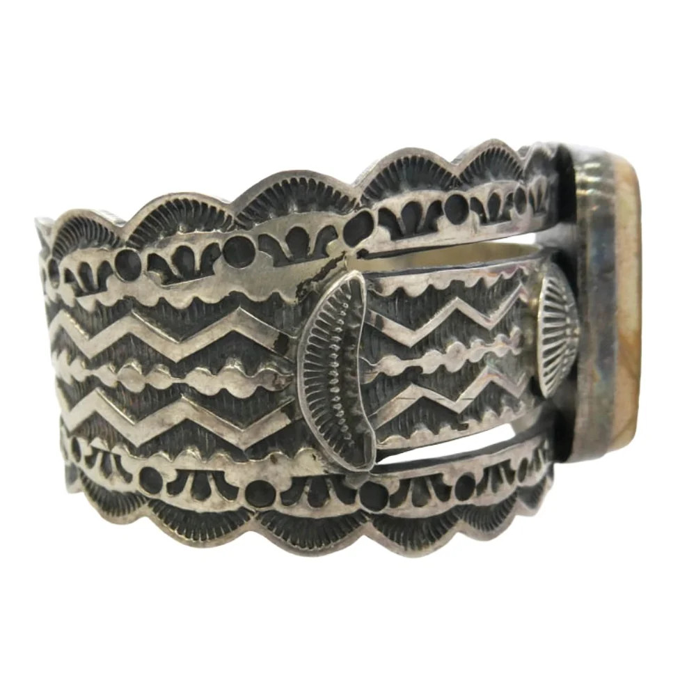 SUNSHINE REEVES NAVAJO Silver Bracelet Men Fashion Je… - Gem