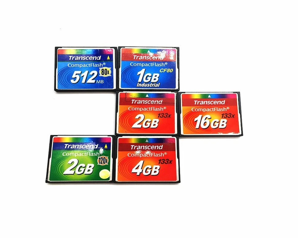Transcend 512MB 1GB 2GB 4GB 16GB CF Card 80X 133X Industrial CompactFlash Card - Image 4 of 4