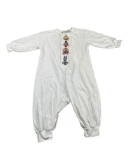 Vintage Y2K ACME Baby Looney Tunes Embroidered Romper Outfit 18 Months White