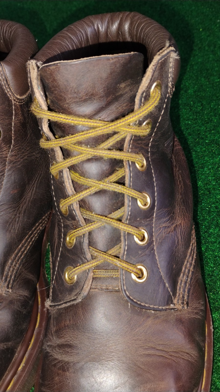 VINTAGE DR. DOC MARTENS Y2K 1990'S LACE UP MEN'S ANKLE BOOTS 10M ENGLAND thumbnail 7