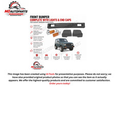 Front Bumper Complete With Lights End Caps For Suzuki Samurai Sj410 Sj413