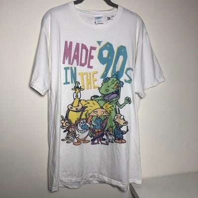 MADE IN THE 90'S ROCKO'S RUGRATS REN & STIMPY NICKELODEON T Shirt LARGE