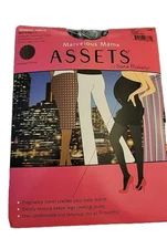NWT Marvelous Mama Assets Maternity Terrific Tights Opaque Stripe Size 1 Black