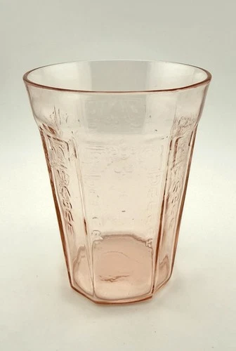 VTG Princess Water Tumbler 4" Hocking Glass ca 1931-1934 PINK