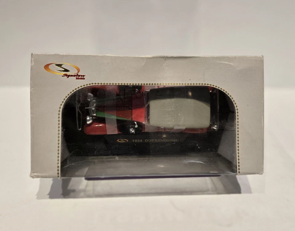 Signature Models 1934 Duesenberg 1:32 Scale Die Cast Red Green New Sealed 1/32 - Image 4 of 4