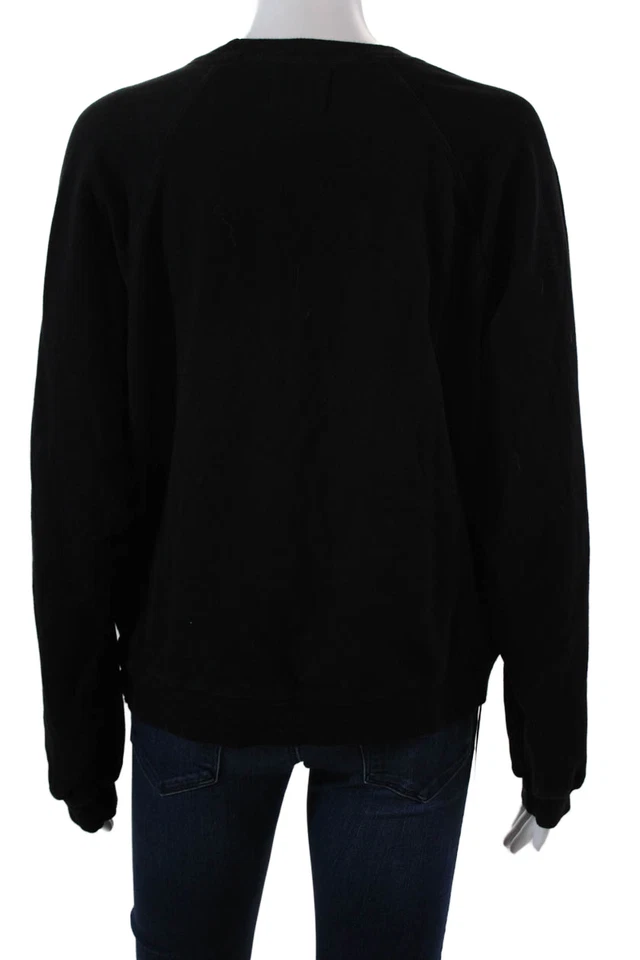 Sudadera pulóver negra de mezcla de algodón Electric & Rose para mujer talla XS Foto 3 de 4