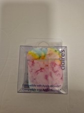 Claire  s Silicone Earbud AirPods Case Cover - Light Tie Dye