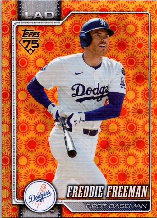 2026 Topps Series 2 #700 Freddie Freeman DODGERS Orange Sun Holo Foil SP Card LA