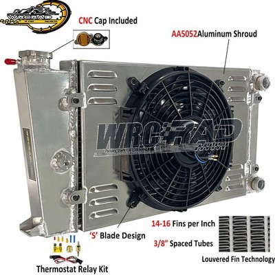 Radiator Fan Fit VW GOLF MK1/Jetta/SCIROCCO GTI SPEC 1.6L 1.8L All Aluminum 2Row