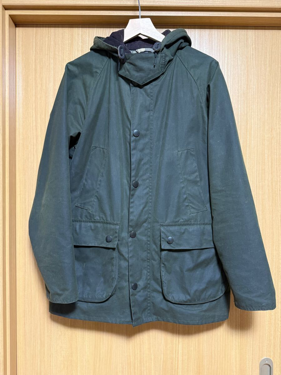 Barbour Bedale Hooded Slender Oiled Jacket Sage Made in Barbour Bedale Hooded Slender Oiled Jacket Sage Made in