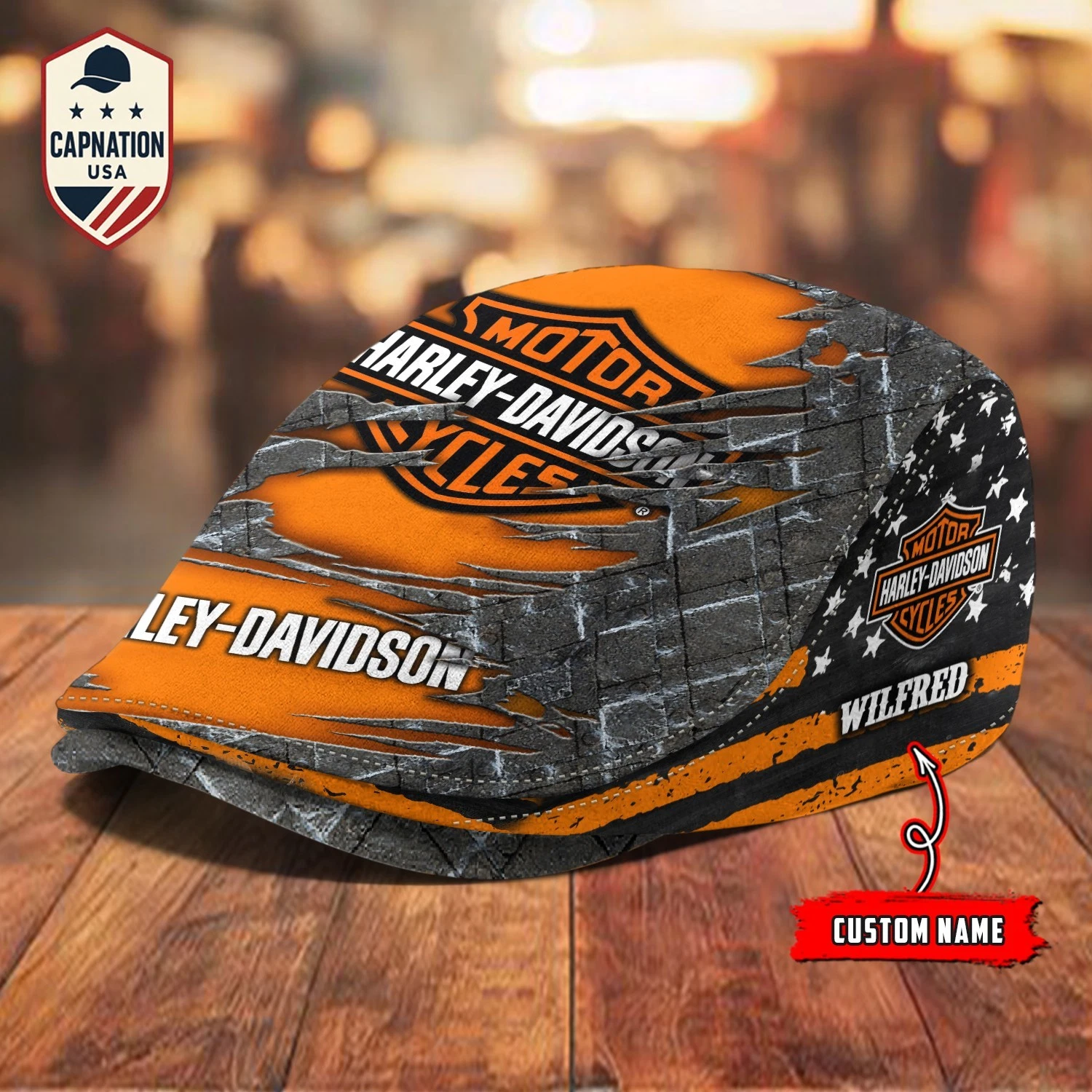 Harley Team Davidson Jeff Cap H davidson Flat Cap Newsboy Cap Golf Cap