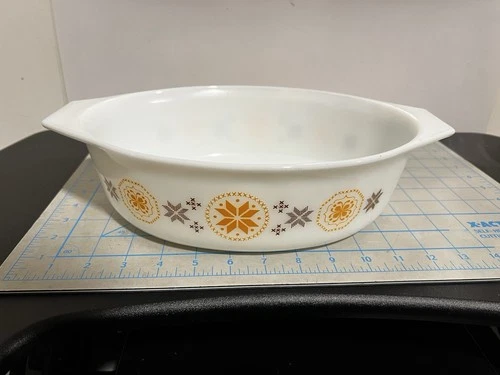Vintage Pyrex Town & Country 045 2 1/2 Quart Oval Casserole Dish 12.75"x8.5"