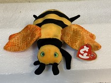 TY BEANIE BABY "BUZZIE" THE BEE TAG ERROR