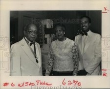 1991 Press Photo Frederick Boyd, Juanita Stewart, Lynard Carter at Club Event