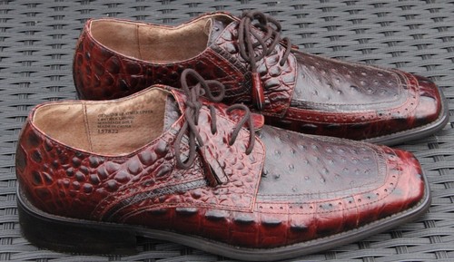 GIORGIO BRUTINI Shoe Men’s Alligator 2 Tone Brown Private Collection Sz 8 1/2 - Picture 3 of 8