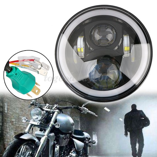 2x7'' LED Halo Angel Eyes Headlight E Marked For Jeep Wrangler Harley LandRover - Picture 5 of 12