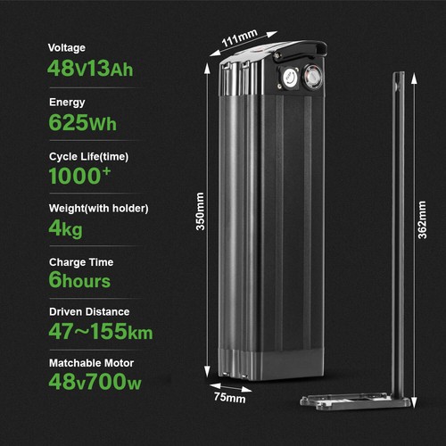 Silverfish Ebike Battery 36V 48V 10.4Ah 13Ah 15Ah 17.4Ah Battery with Charger - Picture 9 of 12