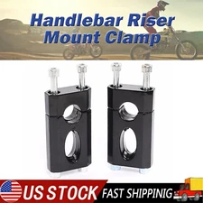Black 7/8" Handlebar Riser Mount Clamp For Motorcycle Dirt Pit Bike CRF50 XR50