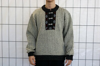 Benany Herren Norweger Classic Style Sweater Pullover Gr. S Strickjacke BN1