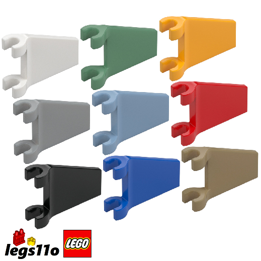 LEGO Pack of 1x 2x 4x - Flag 2x2 Angled with Clips NEW 80324