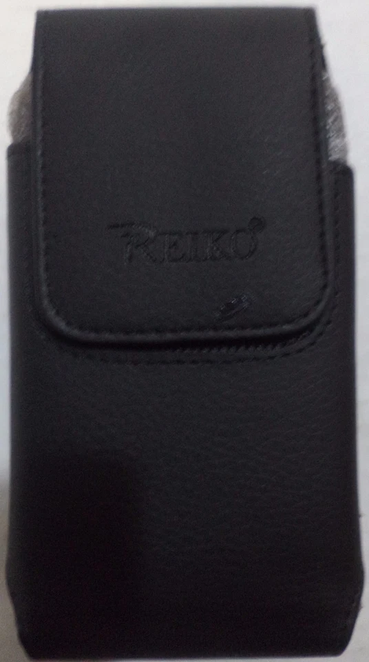 Bolsa de cuero vertical Reiko con clip magnético y para cinturón para Samsung Mega y Mega 2 Foto 3 de 4