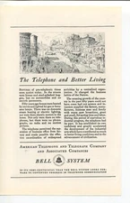 1926 BELL SYSTEM AT&T The Telephone And Better Living ~ VINTAGE PRINT AD