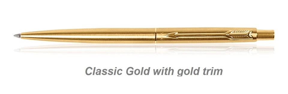 Personalised Engraved Parker Classic Gold Plated Gold Trim GT Ball Pen NEW Foto 4 de 4