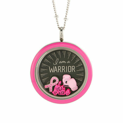 Origami Owl Breast Cancer Awareness: Pink Ribbon, BOXING Gloves CHARMS & LOCKETS - Afbeelding 1 van 21