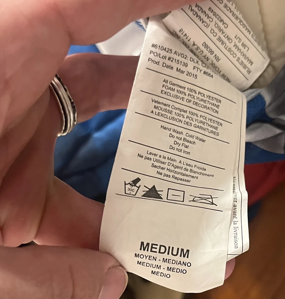 Disfraz de Rubíes Marvel Capitán América Puff Muscle Solo Niños Talla Med Halloween... Foto 3 de 3