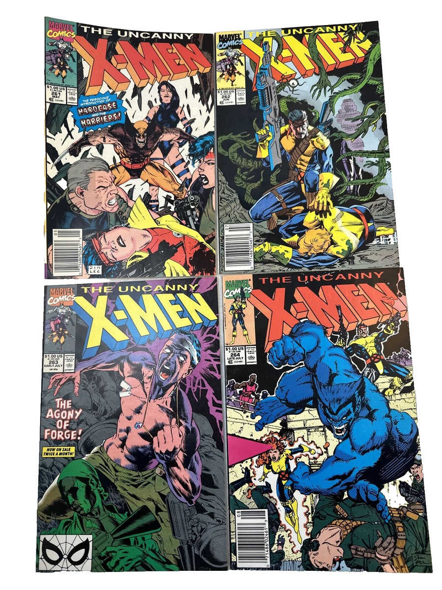 UNCANNY X-MEN 4 BOOK LOT #261 262 263 264 JIM LEE MARVEL WOLVERINE