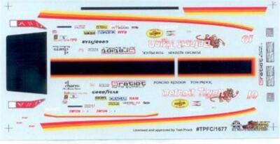 Slixx 1677 Detroit Tiger Monza F/C Tom Prock Drag waterslide decal