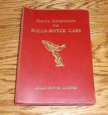 Original 1963 Rolls Royce Service Instructions Manual Book 63 | eBay