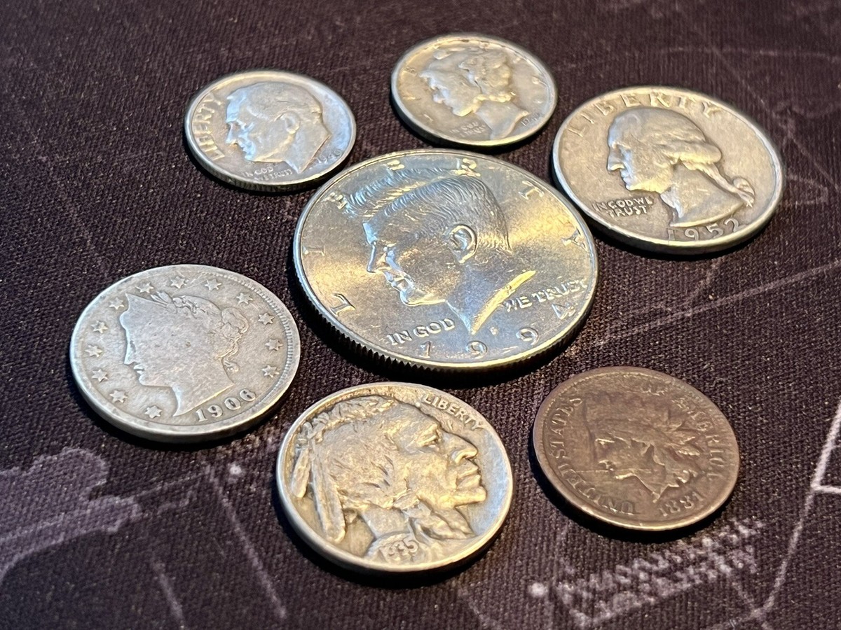 コレクション AMERICA COIN TYPE SET NO.4074 Old Obsolete US Coin Collection With Silver & Uncirculated 9