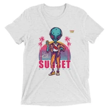 T-shirt Maglietta mezze maniche uomo - Alieno Sunset | by CHOKO Power