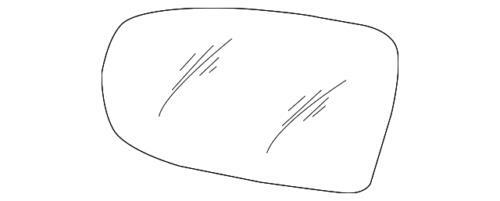 Cristal del espejo derecho para Chevrolet GMC Buick 2004-2009 (N/P 88980574)