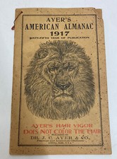 Ayer's American Almanac 1917 The Reynolds Pharmacy Flemingsburg KY Odd Fellows