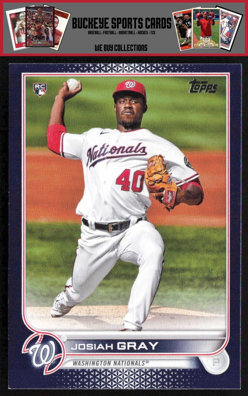 2022 Topps Royal Blue Josiah Gray #43 RC