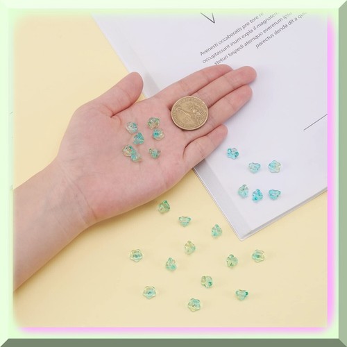 100 Pcs Electroplate Gl Trumpet Flower Beads - DIY Jewelry Making Kit for Bracel - Imagen 4 de 7