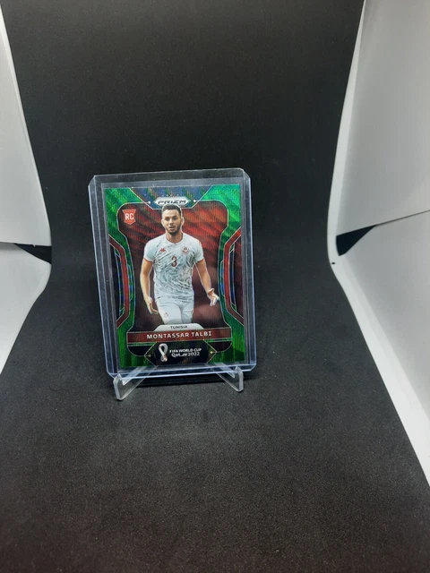 2022 Panini Prizm World Cup Qatar Green Wave Prizm Montassar Talbi #193 RC