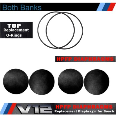 #ad HPFP Diaphragm and Top O Rings for BMW 760li Phantom V12 High Pressure Fuel Pump $216.77